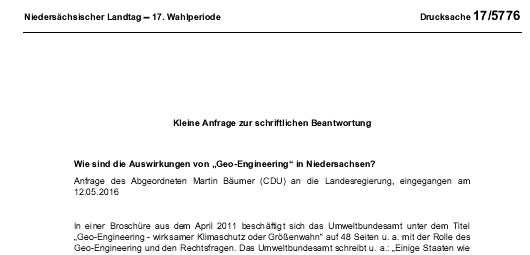 anfrage niedersachsen
